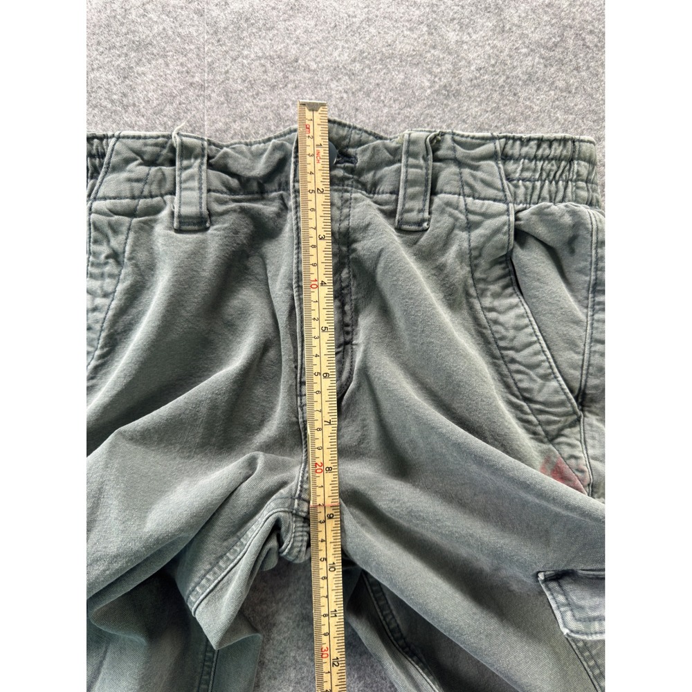American Eagle Cargo Pants Womens 2 Blue Gray Stretch Wide Leg Utility - Picture 14 of 16